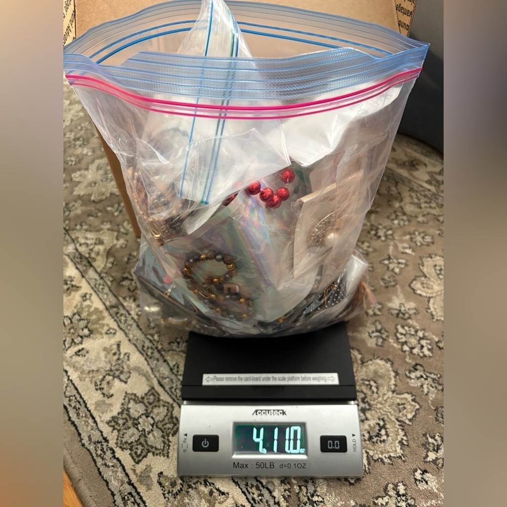 4.1 Pounds of Miscellaneous Mystery Jewelry Pieces Box / Bag